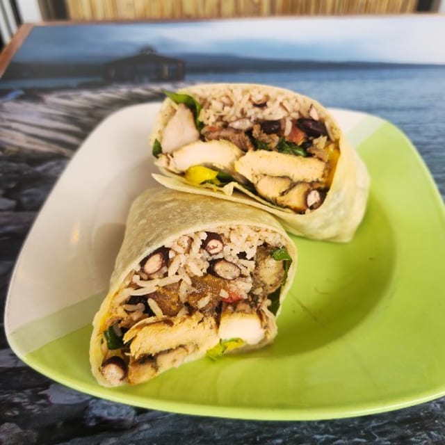 Jerk Chicken Wrap.