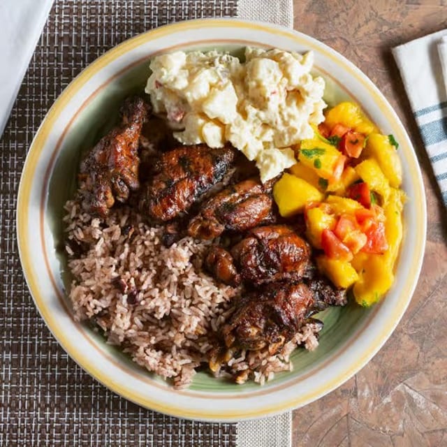 Jumbo Jerk BBQ Wings Plate.