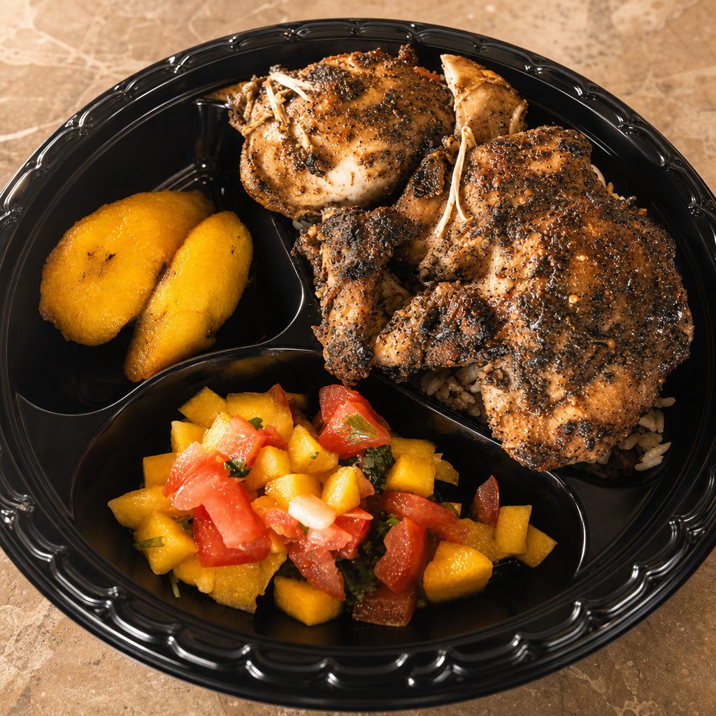 Boneless Jerk Chicken Bowl.