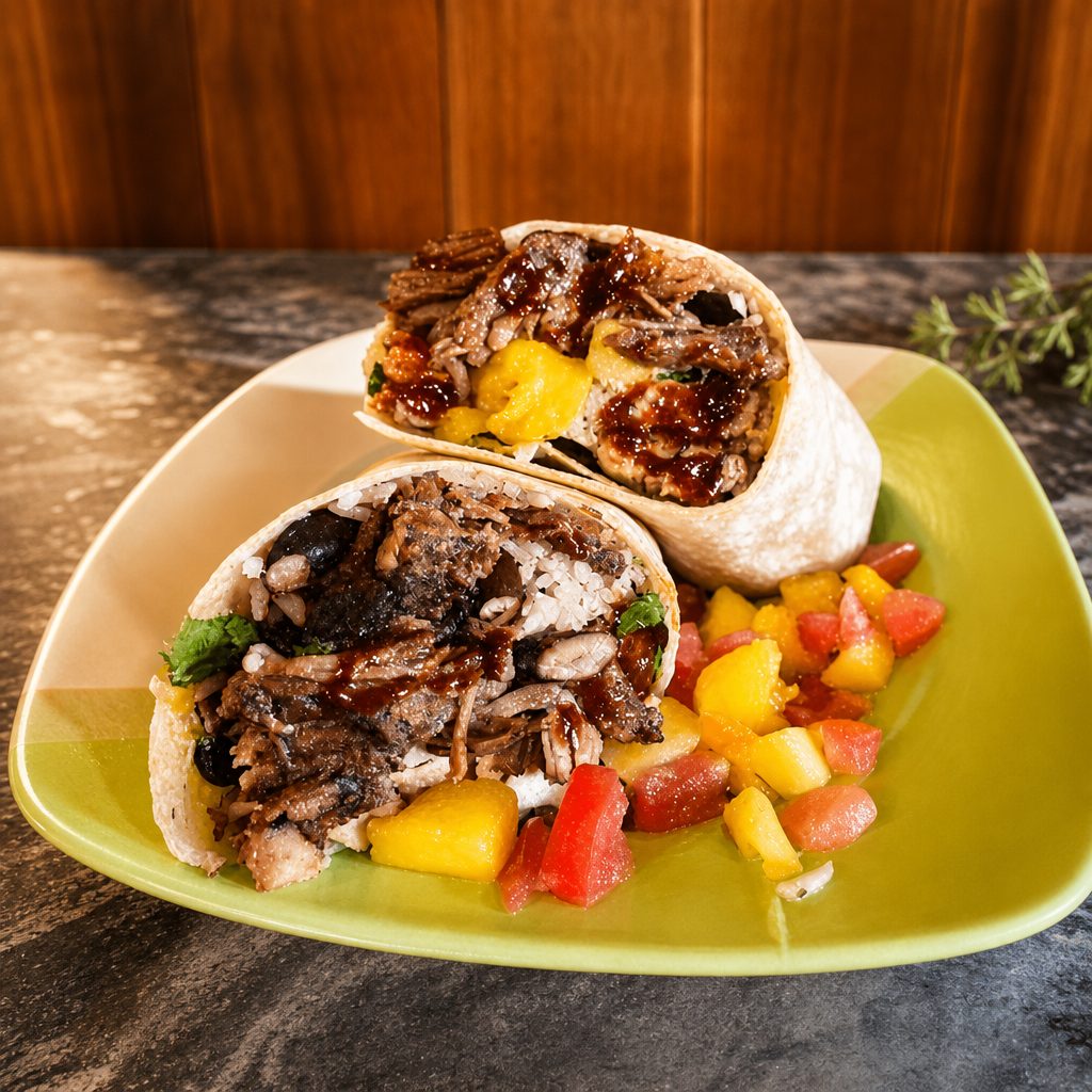 Jerk Beef Wrap.