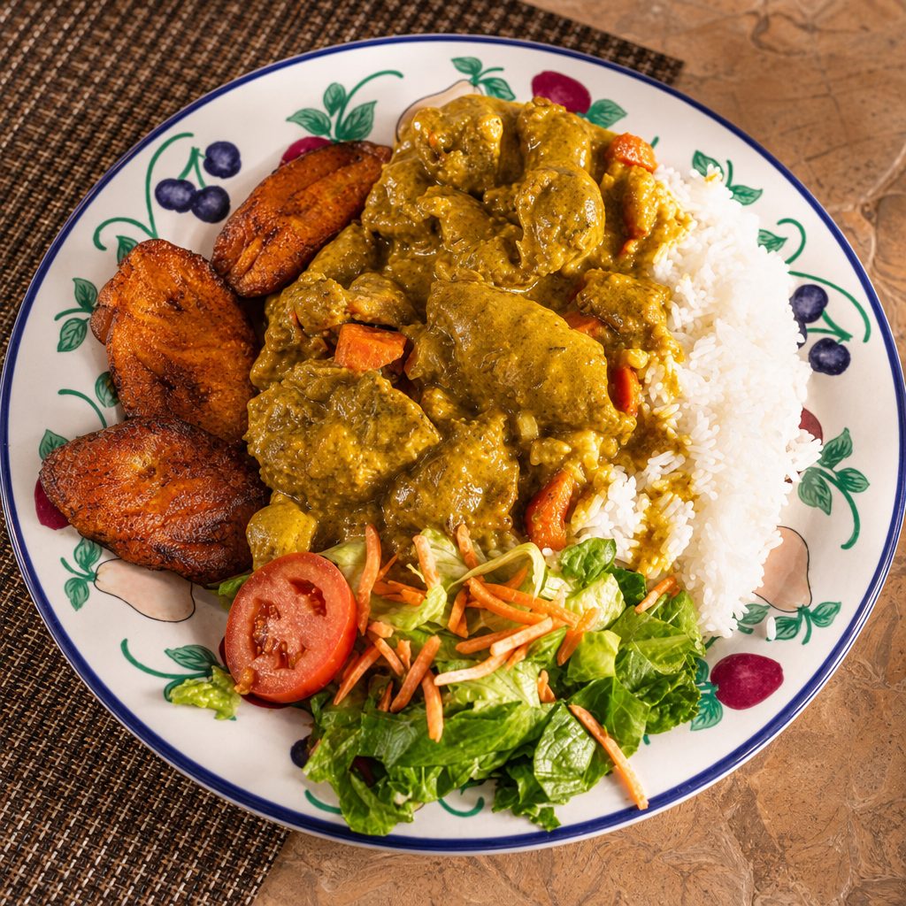 Coconut Curry Chicken Plate.