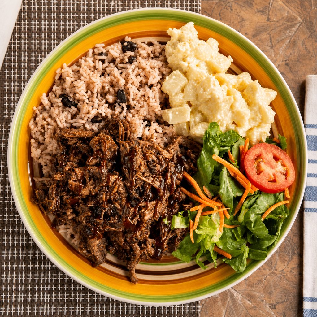 Jerk BBQ Beef Plate.
