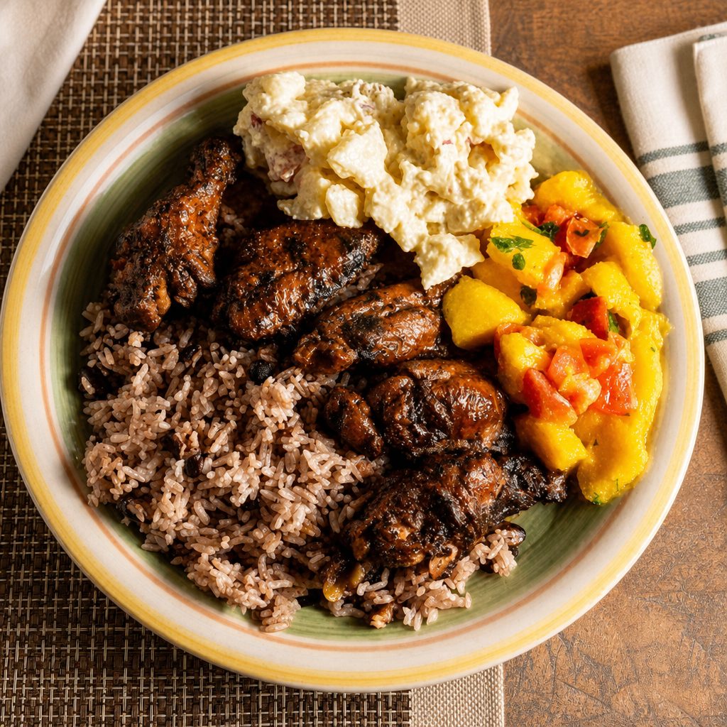 Jumbo Jerk BBQ Wings Plate.